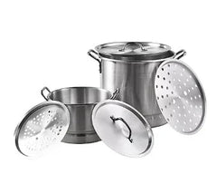 IMUSA 2-Piece Tamales Steamer Set, 32 qt./10 qt. - Silver