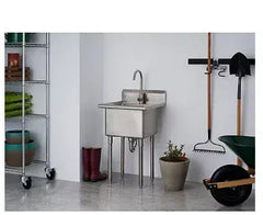 Trinity Stainless Steel Utility Sink, NSF, with Faucet
