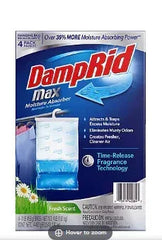 DampRid Max 4-Pack Fresh Scent Moisture Absorbing Hanging Bags
