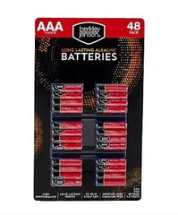 Berkley Jensen AAA Alkaline Batteries, 48 ct.