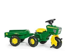 John Deere 3-Wheel Pedal Tractor with Trailer
