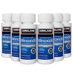Kirkland Signature Hair Regrowth Treatment Extra Strength for Men, 5% Minoxidil Topical Solution, 2 fl oz, 6-pack