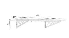 SafeRacks 48" Wall Shelves, 2 pk. - White