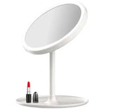 Vanity Beauty Mirror, Round Free-Standing, Non-Slip Base, for Bedroom, Dressing Tables, Makeup, Decorative Desktops (White) - Brands For Less USA