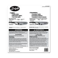 Scripto Aim 'N Flame Multi-Purpose Lighter, 4pk