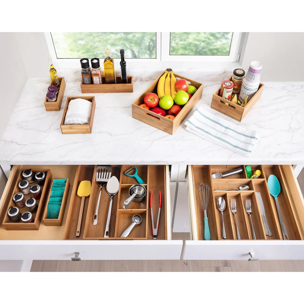 Seville Classics 9-piece Bamboo Organizer Starter Set - USA MEGA SHOP