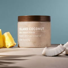 (3 pack) Shea Sugar Scrub, Island Coconut Scent, 18 oz