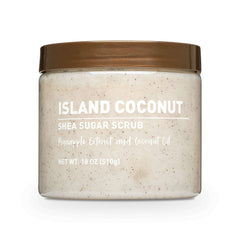 (3 pack) Shea Sugar Scrub, Island Coconut Scent, 18 oz