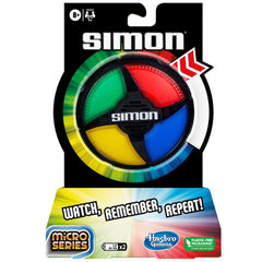 Simon Micro Series Electronic Compact Size Game for Kids, Boys and Girls, Ages 8+