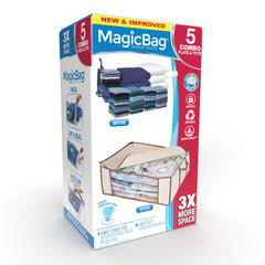 MagicBag by Smart Design Instant Compression Bag Jumbo Tote with Flat Large Bags