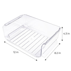 Smart Design 2-Pack Clear Stackable Bottle Organizer