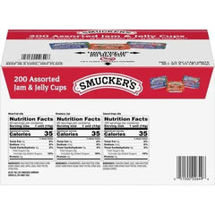 Smucker's Assorted Jam & Jelly Cups, 0.5 oz, 200-count - USA MEGA SHOP
