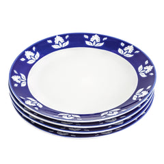 Sofia Home 4 Pack Indigo Round Stoneware Dinner Plates by Sofia Vergara