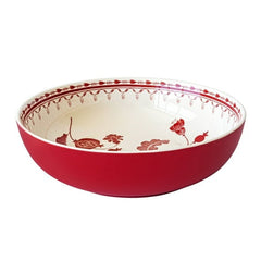 Sofia Home Red Stoneware Serve Bowl