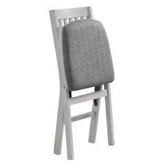 Stakmore Wood Upholstered Folding Chair, 2-pack