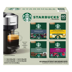 Starbucks Coffee and Espresso Capsules for Nespresso Vertuo Machines 60-count Variety Pack, 100% Arabica Coffee - USA MEGA SHOP