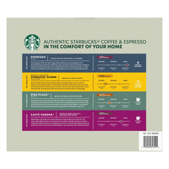 Starbucks Coffee and Espresso Capsules for Nespresso Vertuo Machines 60-count Variety Pack, 100% Arabica Coffee