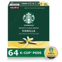Starbucks Light Roast Vanilla Flavor Coffee K-cup, 64 ct.