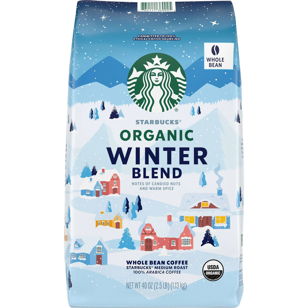 Starbucks Organic Winter Blend Whole Bean Coffee, Medium, 2.5 lbs - USA MEGA SHOP