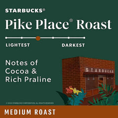 Starbucks Pike Place Ground Coffee, Medium Roast, 40 oz.