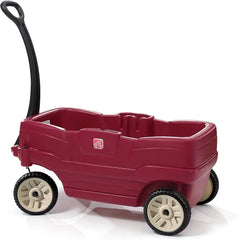 Step2 Neighborhood Wagon, Kids Ride On Toy, Stroller Substitute, Includes Seat Belts, Made of Durable Plastic, Max Weight 75 lbs., For Toddlers 1.5-5 Years Old, Red