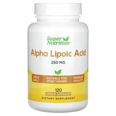 Super Nutrition, Alpha Lipoic Acid, 250 mg, 120 Veggie Capsules