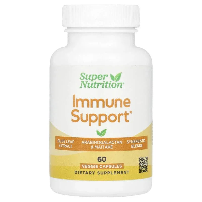 Super Nutrition, Immune Support with Arabinogalactan, Maitake Mushroom Extract, Eleuthero Extract, and Green Tea Extract, 60 Veggie Capsules - USA MEGA SHOP
