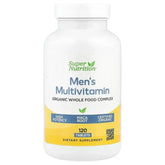 Super Nutrition, Organic Whole Food Men's Multivitamin with Organic Amla Extra, Organic Sunflower Extract, Organic Moringa Extract, and Organic Shiitake Extract, 120 Tablets - USA MEGA SHOP