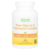 Super Nutrition, Plant Sterols & Policosanol Complex with Folate, Guggul Extract, Soy Germ Extract, and Oat Bran, 180 Tablets - USA MEGA SHOP