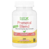 Super Nutrition, Prenatal Multivitamin with Super Greens, Spice Complex, Vitamin C, Choline and Folate, 240 Veggie Capsules - USA MEGA SHOP