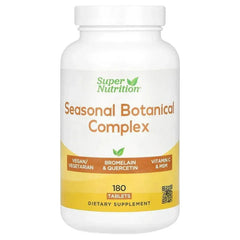 Super Nutrition, Seasonal Botanical Complex with Queretin, Bromelain, Vitamin C, Turmeric and Ginger, 180 Tablets - USA MEGA SHOP
