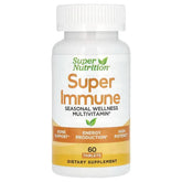 Super Nutrition, Super Immune, Immune-Strengthening Multivitamin with Glutathione, High-Potency Vitamins, Minerals and Herbs, 60 Tablets - USA MEGA SHOP