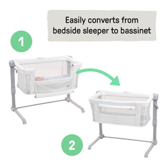 SwaddleMe by Ingenuity DreamSecure 2-in-1 Co-Sleeping Bassinet with AirLoom+ technology, Unisex - Cream