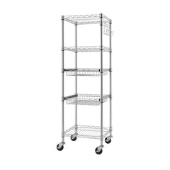 TRINITY EcoStorage 5-Tier NSF Rack w/ Sliding Pull-Out Baskets & Wheels