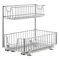 TRINITY Wire Undersink Organizer with Slide, 2-pack