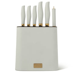 Thyme & Table 7-Piece Knife Block Set, Mint Green