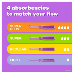 Tampax Radiant Tampons Trio Pack, Unscented, 77 ct.