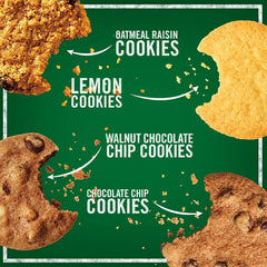 Tate's Bake Shop Cookies Variety Pack, Oatmeal Raisin Cookies, Chocolate Chip Cookies, Lemon Cookies & Chocolate Chip Walnut Cookies, 4 - 7 oz Bags