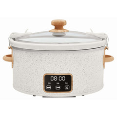The Pioneer Woman 6-Quart Portable Linen Speckle Slow Cooker