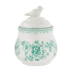 The Pioneer Woman Agatha Stoneware Sugar Bowl with Lid, Green