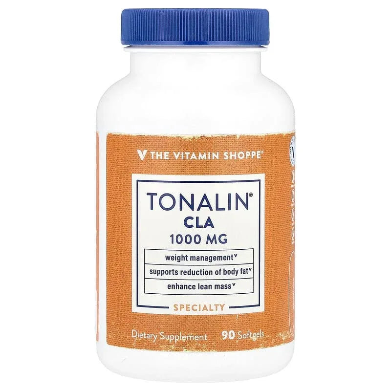 Tonalin CLA dietary supplement bottle, 1000 mg softgels, 90 count