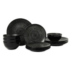 Thyme & Table Maddox 12-Piece Stoneware Dinnerware Set
