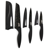 Thyme & Table Non-Stick Coated High Carbon Stainless Steel Speckled Kitchen Knives, 3 Piece Set - USA MEGA SHOP