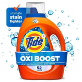 Tide Laundry Detergent Liquid, Ultra Oxi Boost, Advanced Stain Remover, 73 fl oz, 52 Loads - USA MEGA SHOP