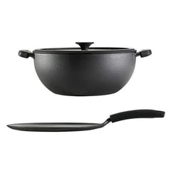 Tramontina 3-piece Cast Iron 7-quart Deep Kadai & Flat Tawa Cookware Set - USA MEGA SHOP