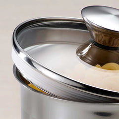 Tramontina 6 Pc Stainless Steel Covered Canister Set with Measuring Scoops - USA MEGA SHOP