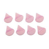 Triangle Puffs 8 pack in Organizer for All Types of Makeup Removal or Application. Super Soft Puffs with Satin Ribbon Finger Hold, Pink, 2 pack..