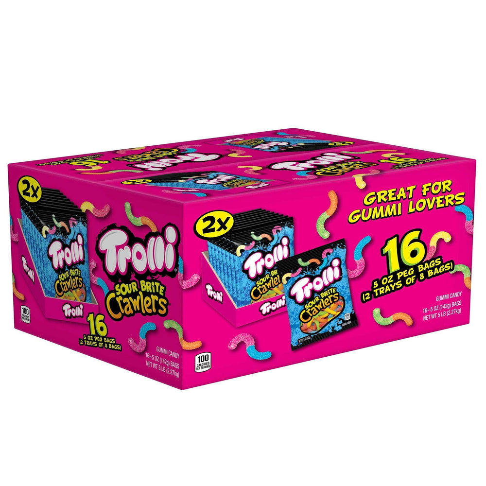 Trolli Sour Brite Crawlers Candy, 5 oz, 16-count - USA MEGA SHOP