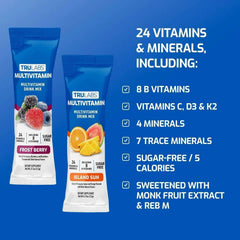 TruLabs Multivitamin Drink Mix Powder Island Sun and Frost Berry 30 ct.