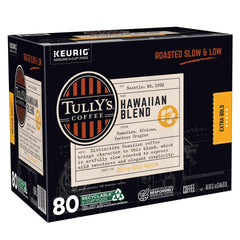 Tully's Coffee Hawaiian Blend K-Cups Pods, 80-count - USA MEGA SHOP